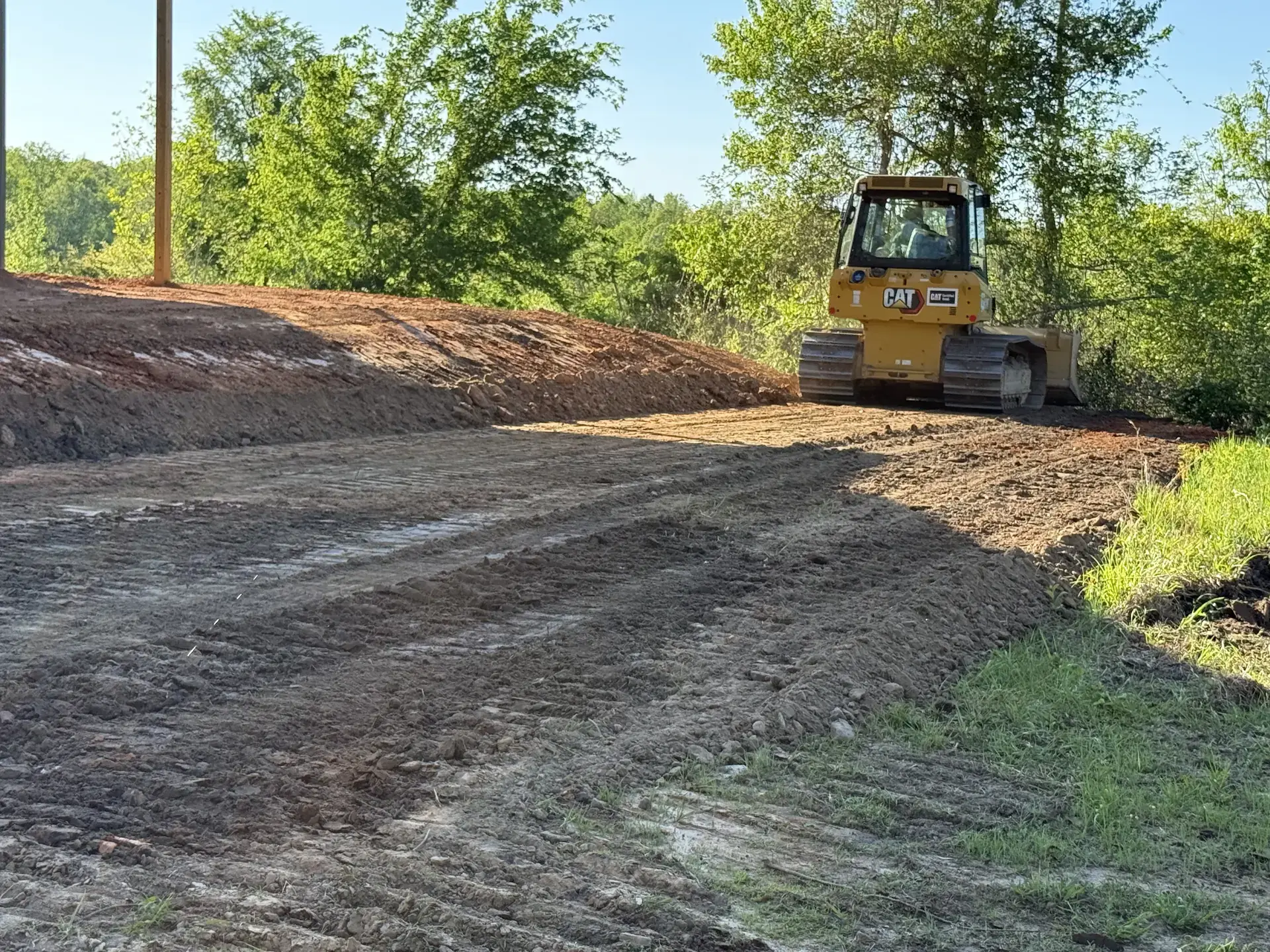 Finished grading work on an East Alabama property