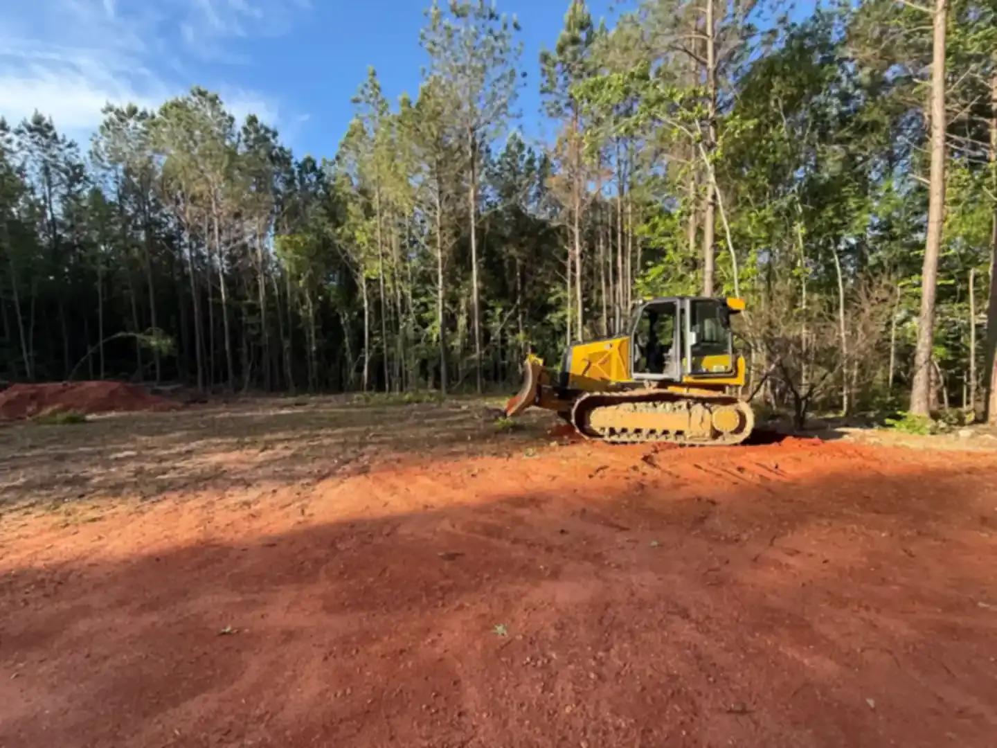 Dozer clearing and preparing land in East Alabama