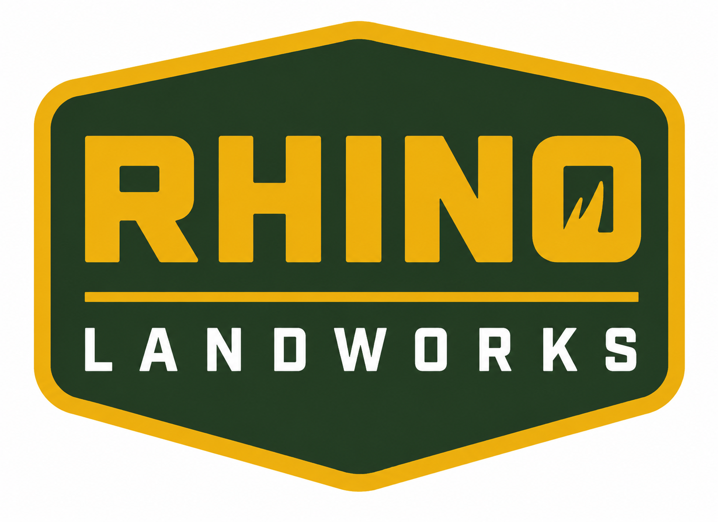 Rhino Landwork rhino head badge